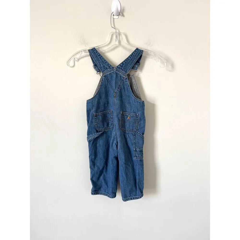 Gap Baby Toddler Lined Denim Overalls Jeans Blue Size 18-24 months